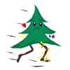 Running Christmas tree