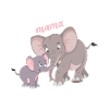 Éléphant mignon maman enfant bond