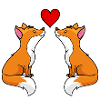 fuchs comic liebe herz paar