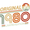 Original 1980 vintage retro fødselsdagsgave