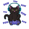 Gamer gaming cat gambling gamer