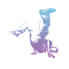 Breakdancer silhouette logo