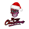 Skull in Christmas design