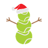 Christmas Snowman Tennis Santa Hat
