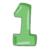 Numéro 1 vert