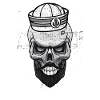 Skeleton sailor seafaring