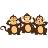 3 Affen, 3 monkeys