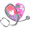 Stetoscopio per assistenza sanitaria - Flower Love Heart 3