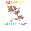 Costume LGBT Super Gay Unicorn Rainbow (Super Ga