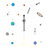 Eine Space-x-Explosion in das Space-Muster
