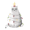 Grumpy christmas cat