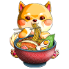 Kawaii Shiba Inu Noodles Cute Dog Ramen Otaku Weea