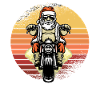 Père Noël motard moto Noël