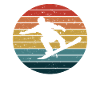 Retro snowboarding board