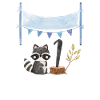 1 an bébé raton laveur