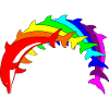 Rainbow dolphins