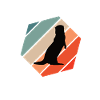 Otter silhouette retro