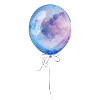 Balloon blue clouds