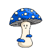 Happy Blue Toadstool