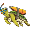 Turtle scuba diver