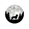 Hannoverscher Schweisshund welding dog moon