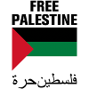 Free Palestine with Flag