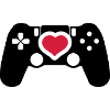 gamer controller heart love