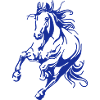 Dynamisches Blaues Linienpferd