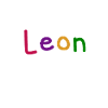 Leon Nome Giovane nome carattere colorato colorato