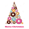 Frohe Weihnachten Donut Weihnachtsbaum