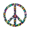 Peacezeichen, blumen, 70iger, hippie, frieden,