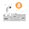 Astronaut Bitcoin Moon BTC