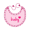 Bavoir bébé rose