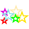 bunte Sterne