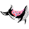Whale with flowers