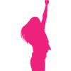 Femme fille victoire pose