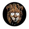 Lion with glasses