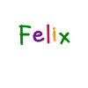 Felix nome nome ragazzo colorato carattere colorato