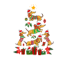 Teckel mignon arbre de Noël drôle de chien gif