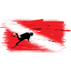 Plongeur drapeau Dan
