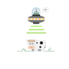 Alien abducting cow
