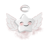 White star with wings