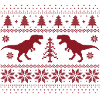 Dinosaurier-Weihnachtspullover