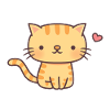Nettes orange Tabby-Katzen-Gekritzel