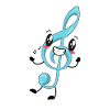 Treble clef music musician