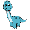 Cute little smiling dinosaur