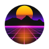 80s outrun vaporwave synthwave retro style