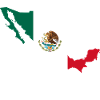 Mexico flag map flag