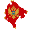 Montenegro flag map flag