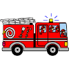 Fire engine with wailing siren